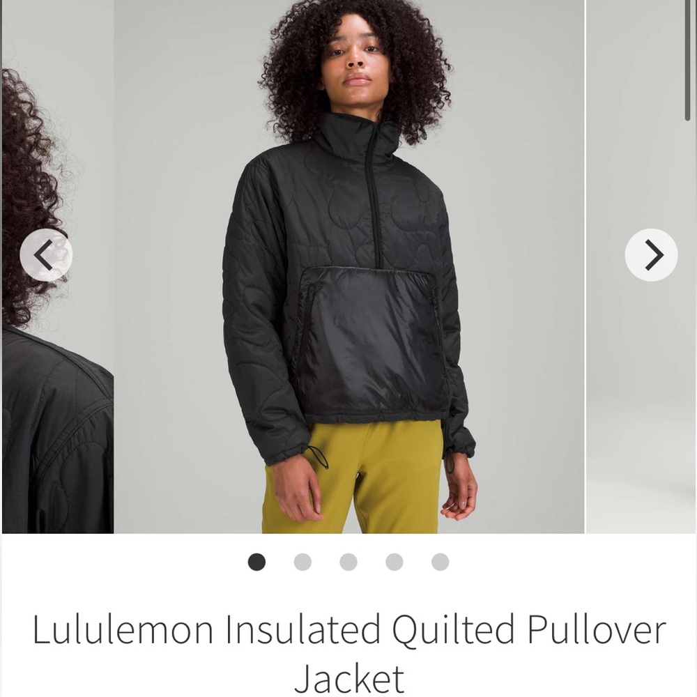 Lululemon Insulated Quilted Pullover Jacket - Heathered Black - Picture 6 of 6